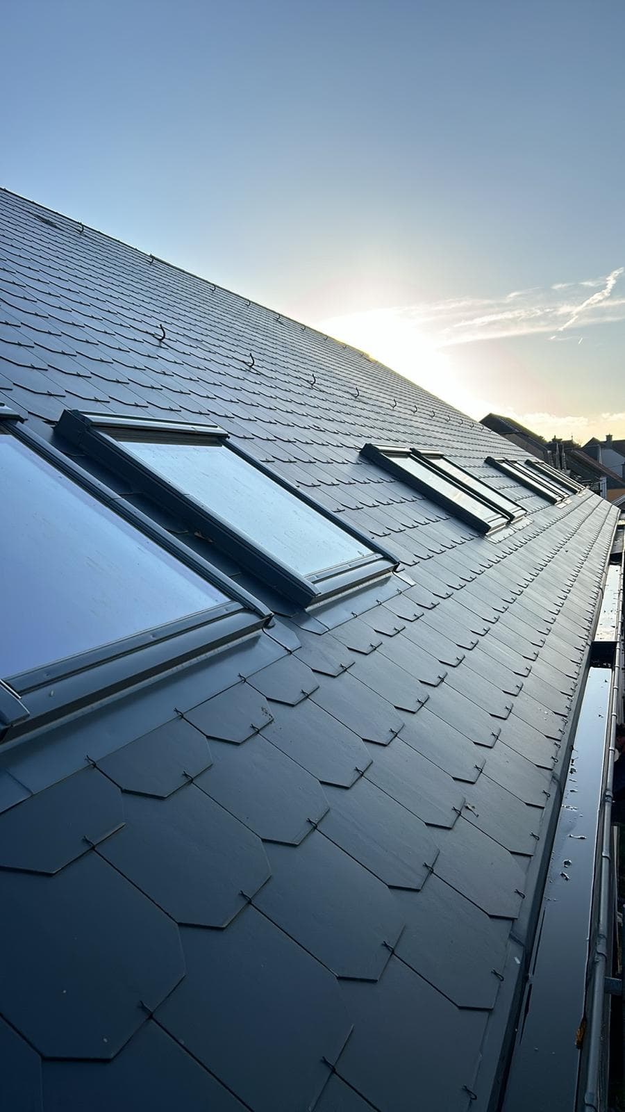 Toiture ardoise avec trois velux